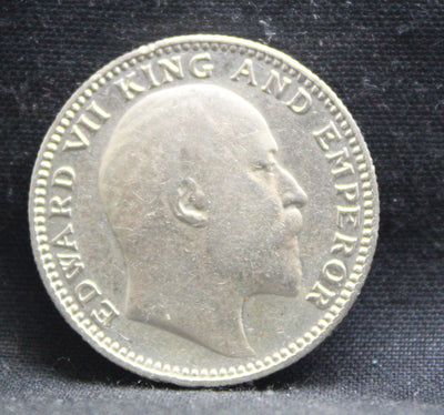 Half Rupee 1909 Edward VII Silver coins