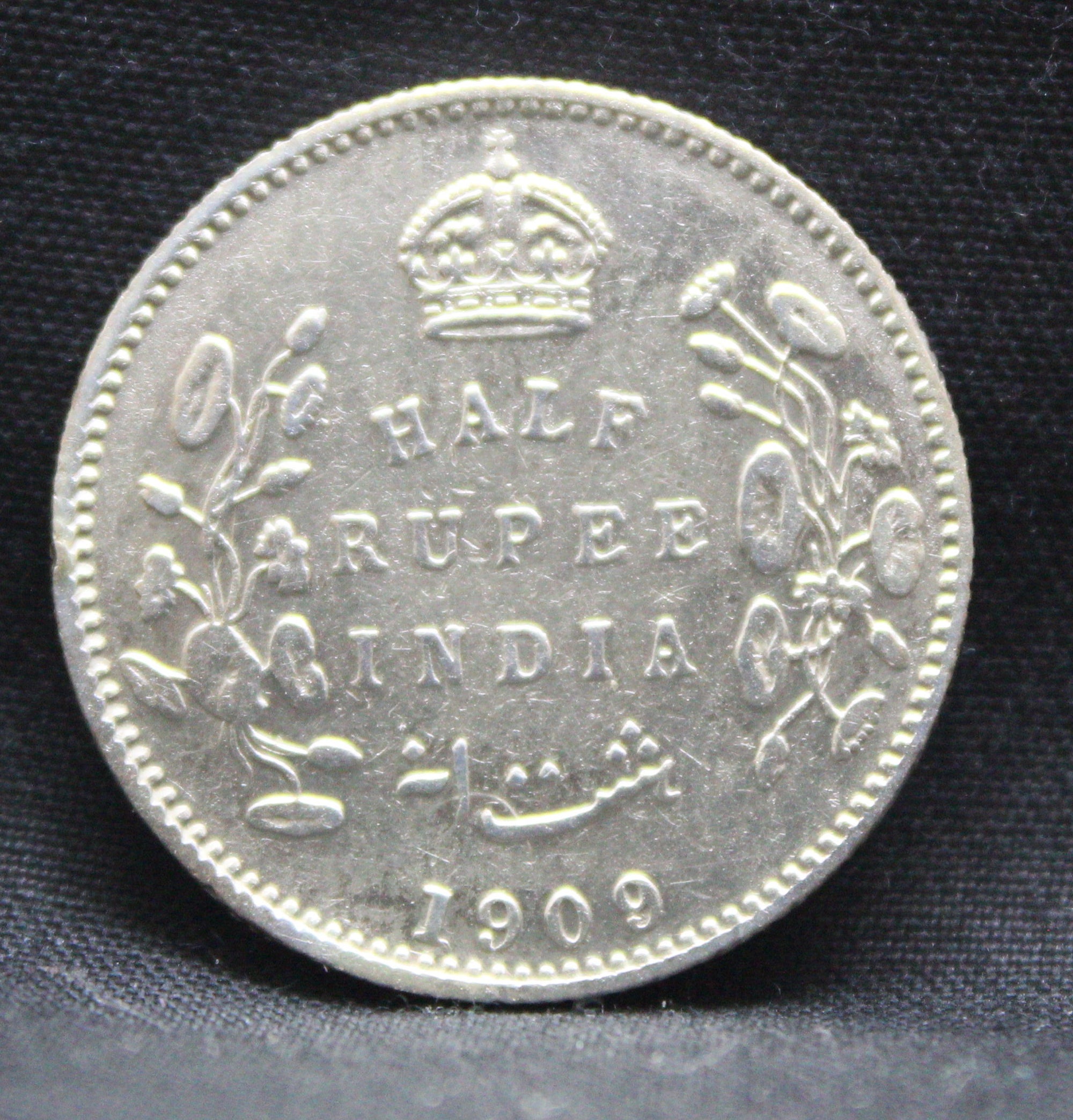 Half Rupee 1909 Edward VII Silver coins