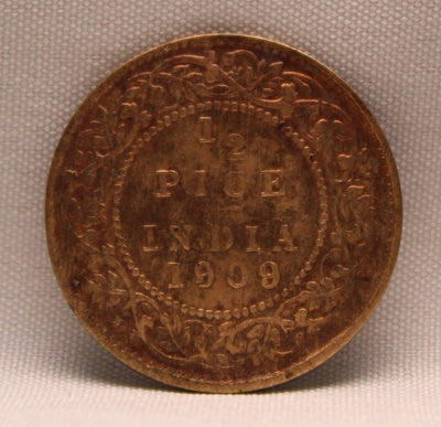 Half Pice 1909 Edward VII Bronze coins