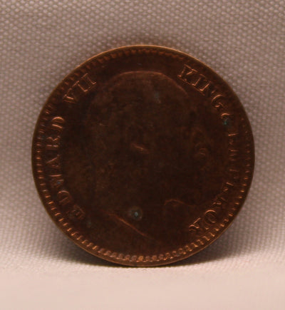 1\12 Anna 1909 Edward VII Copper coins