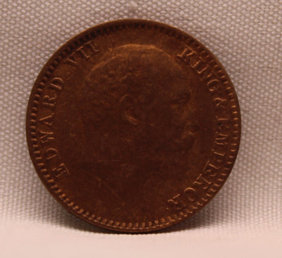 1\12 Anna 1909 Edward VII Copper coins