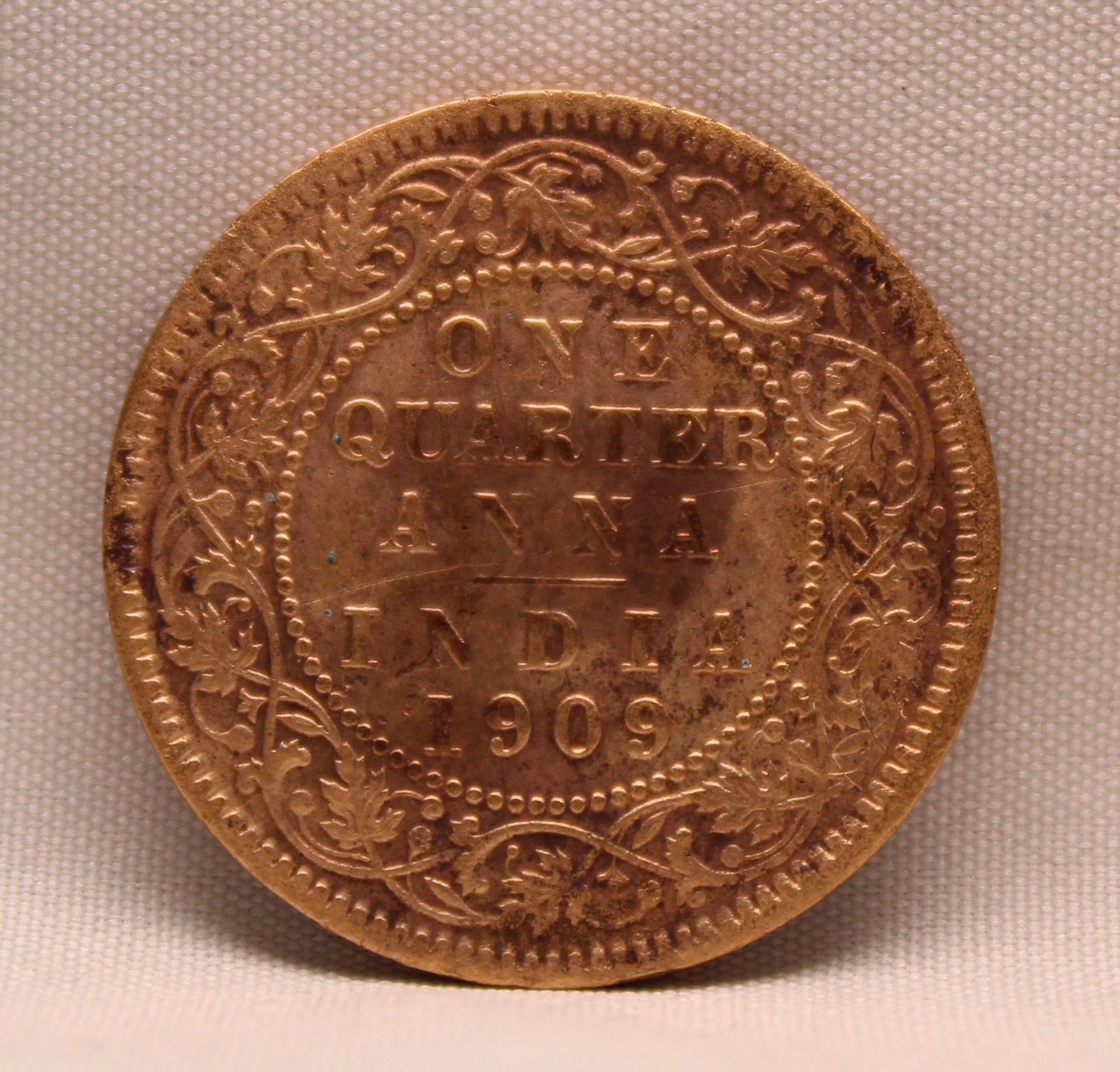 1\4 Anna 1909 Edward VII Bronze coins