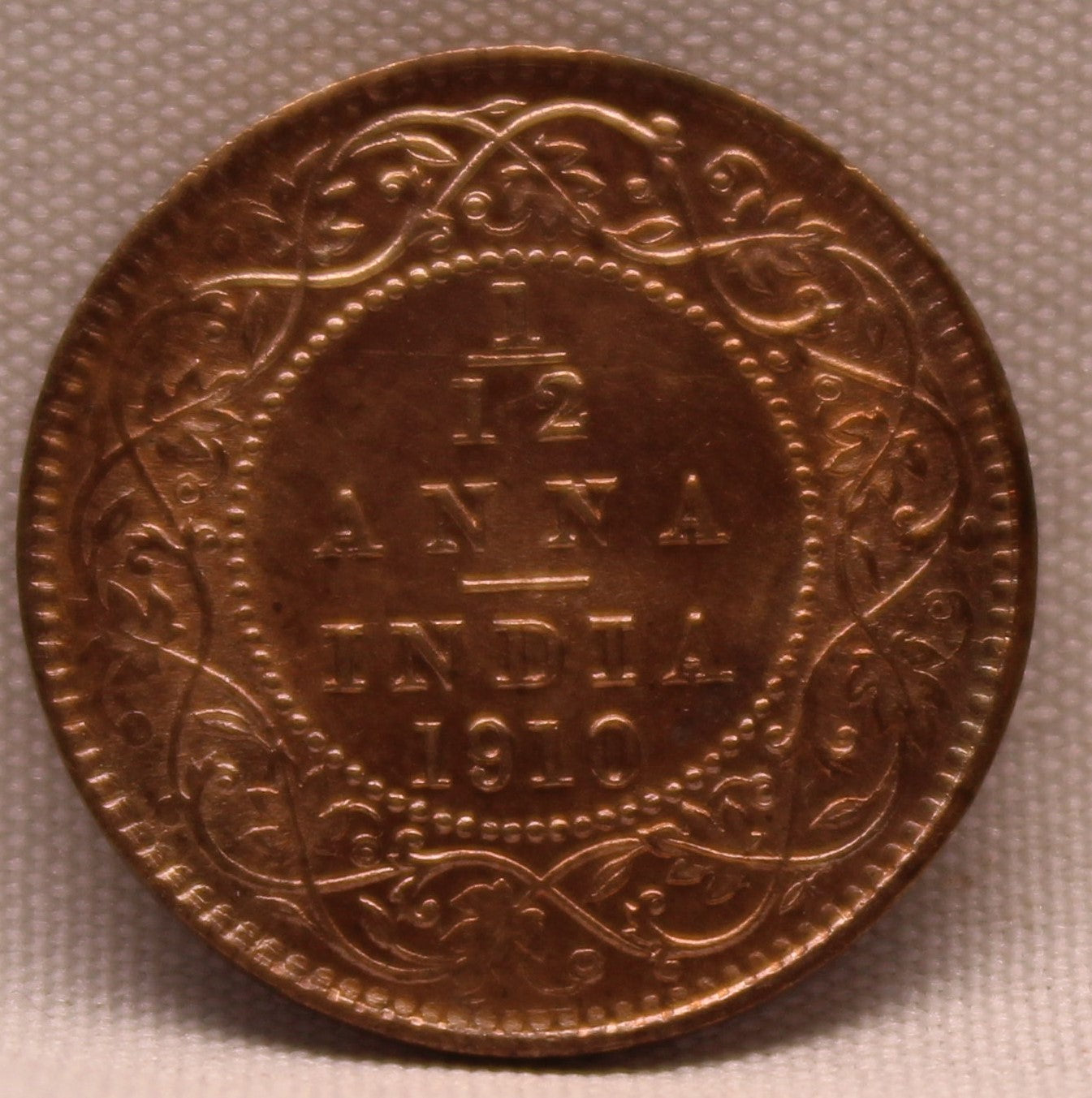 1\12 Anna 1910 Edward VII Copper coins