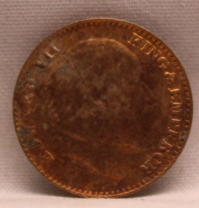 1\12 Anna 1910 Edward VII Copper coins