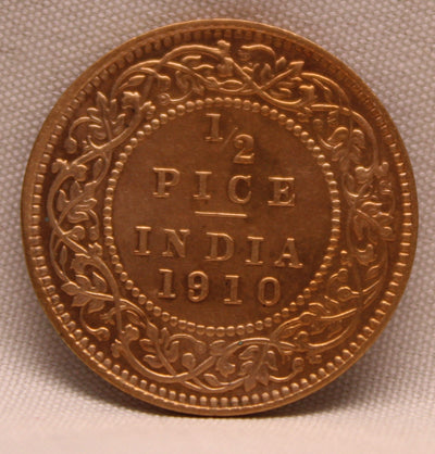 1\2 Pice 1910 Edward VII Bronze coins