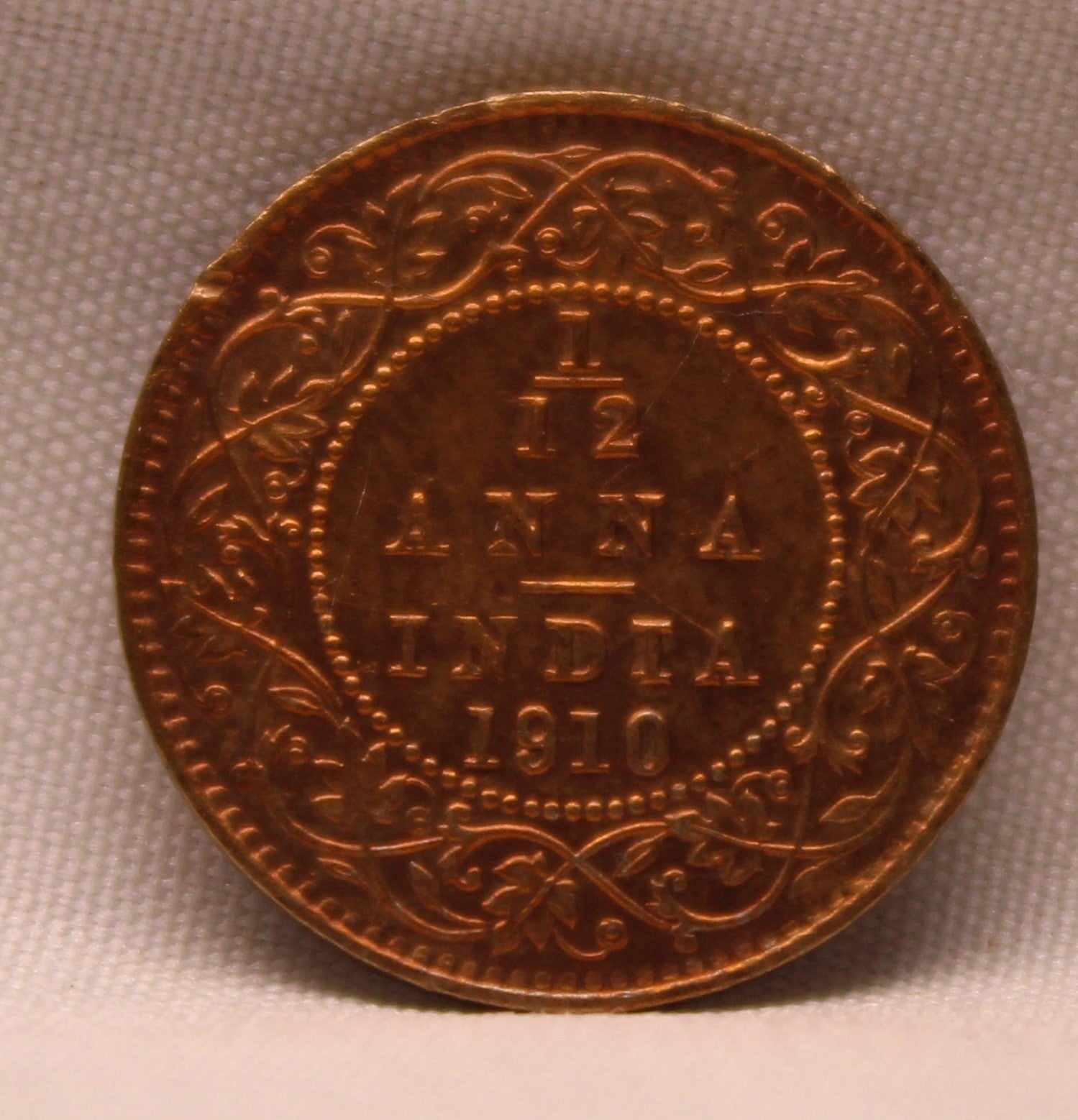 1\12 Anna 1910 Edward VII Copper coins