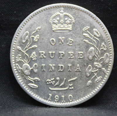 1 Rupee 1910 Edward VII Silver coins