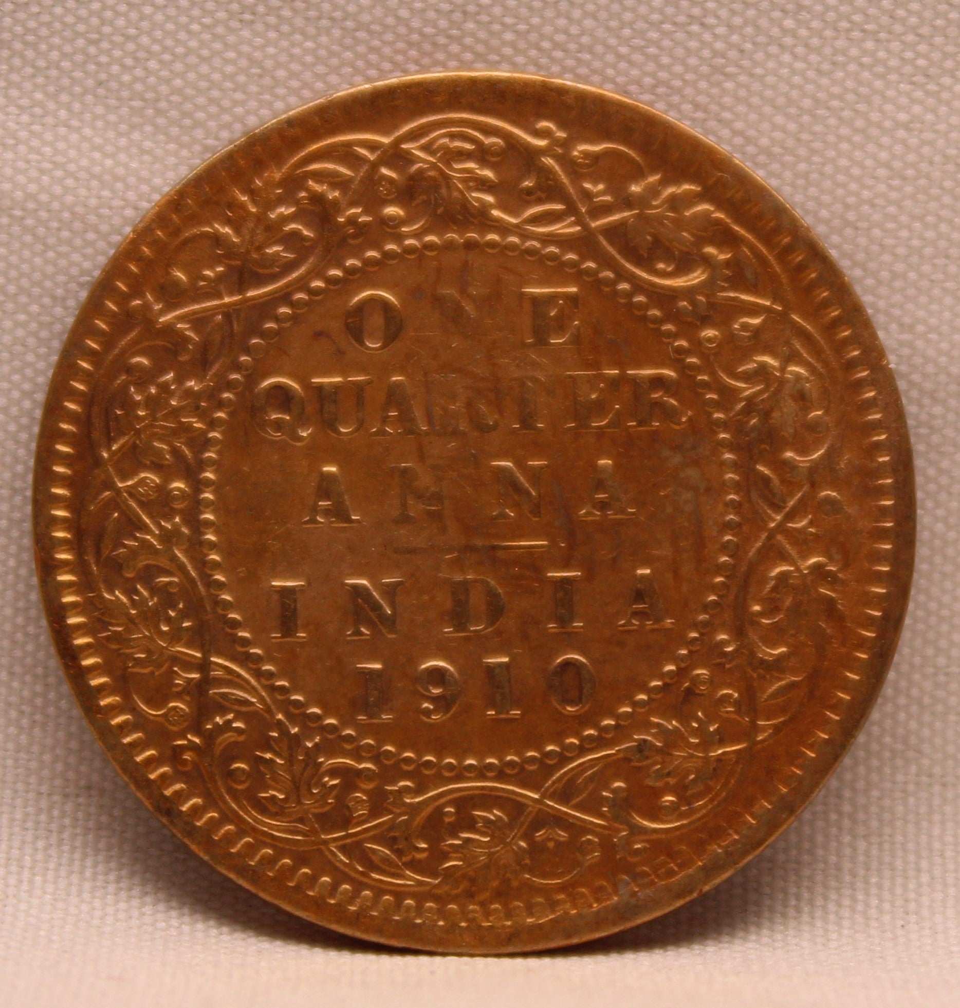 1\4 Anna 1910 Edward VII Bronze coins