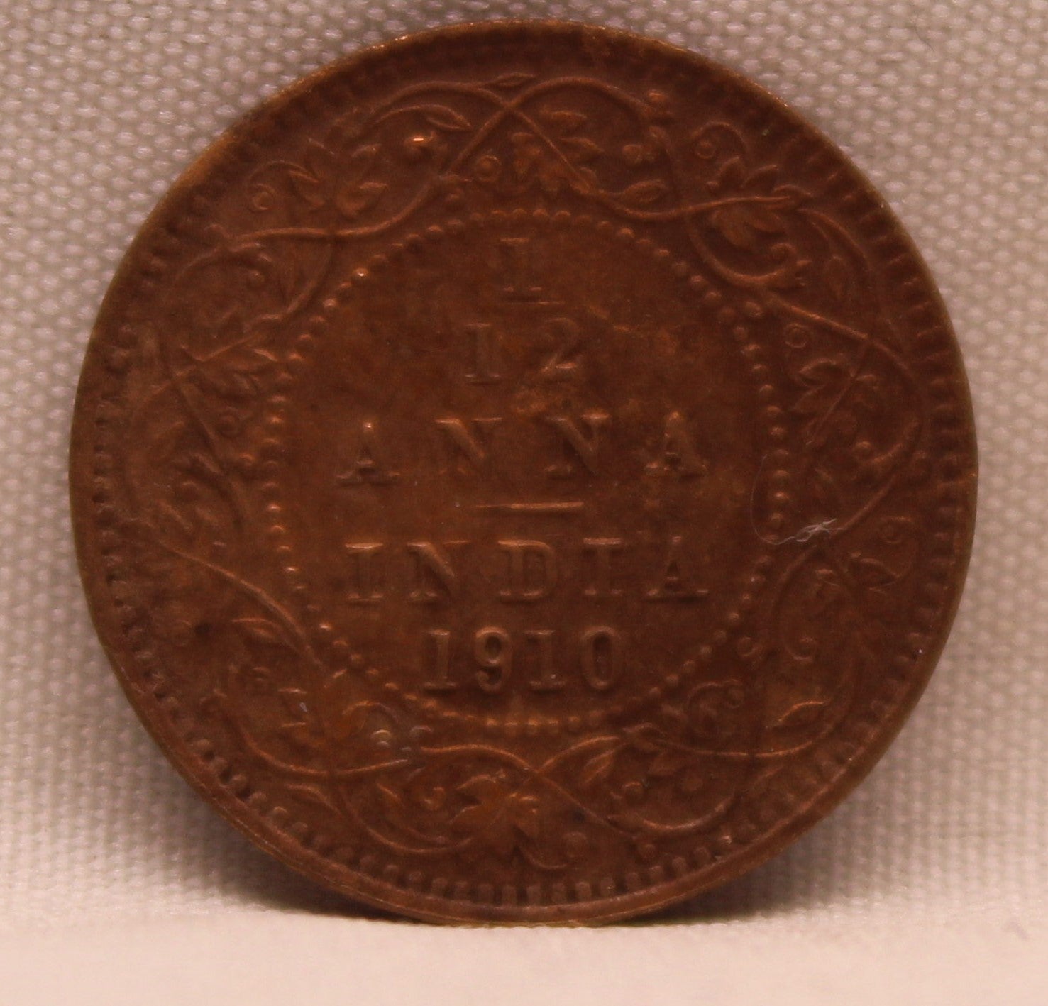 1\12 Anna 1910 Edward VII Copper coins