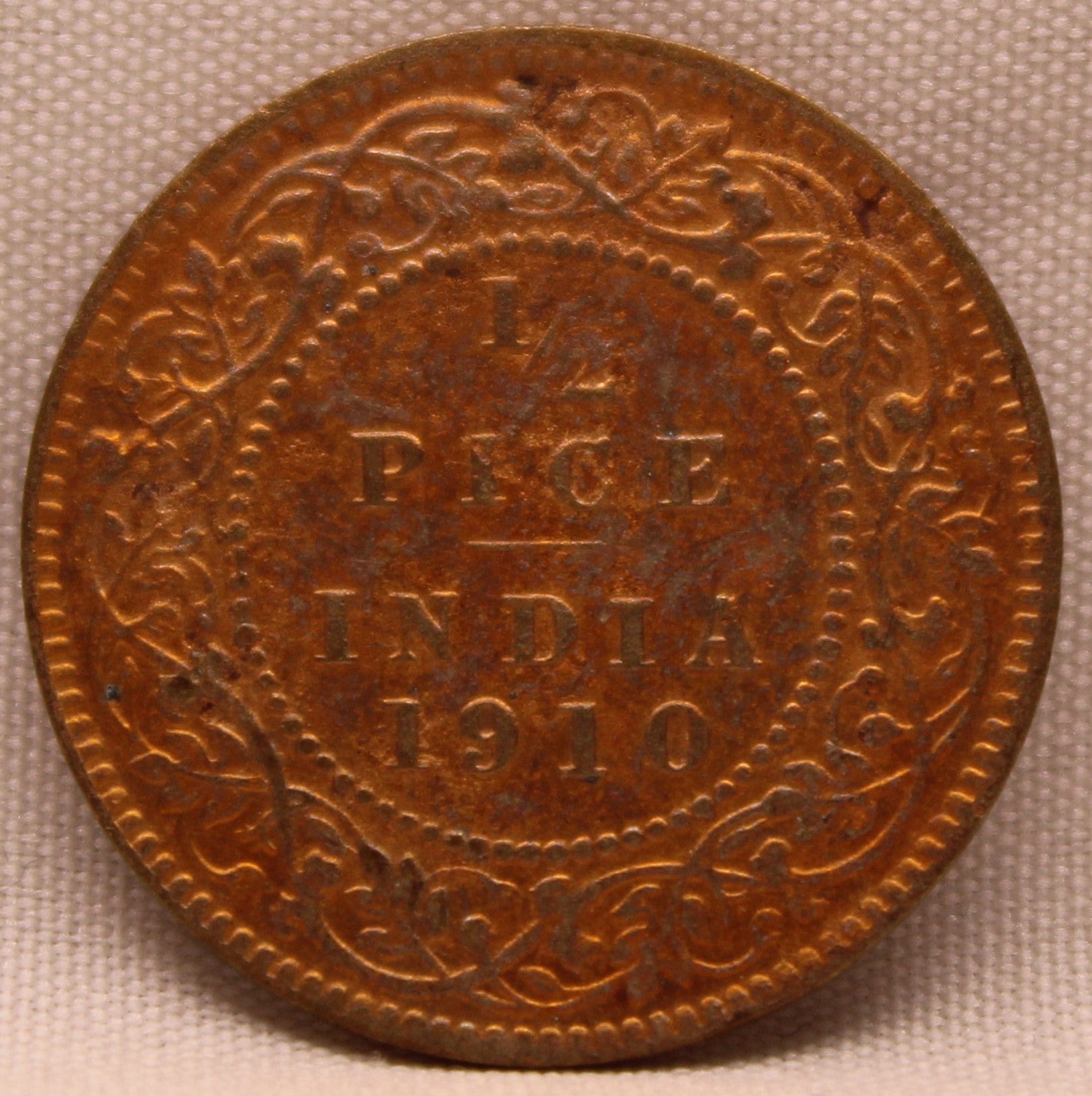 1\12 Anna 1910 Edward VII Copper coins