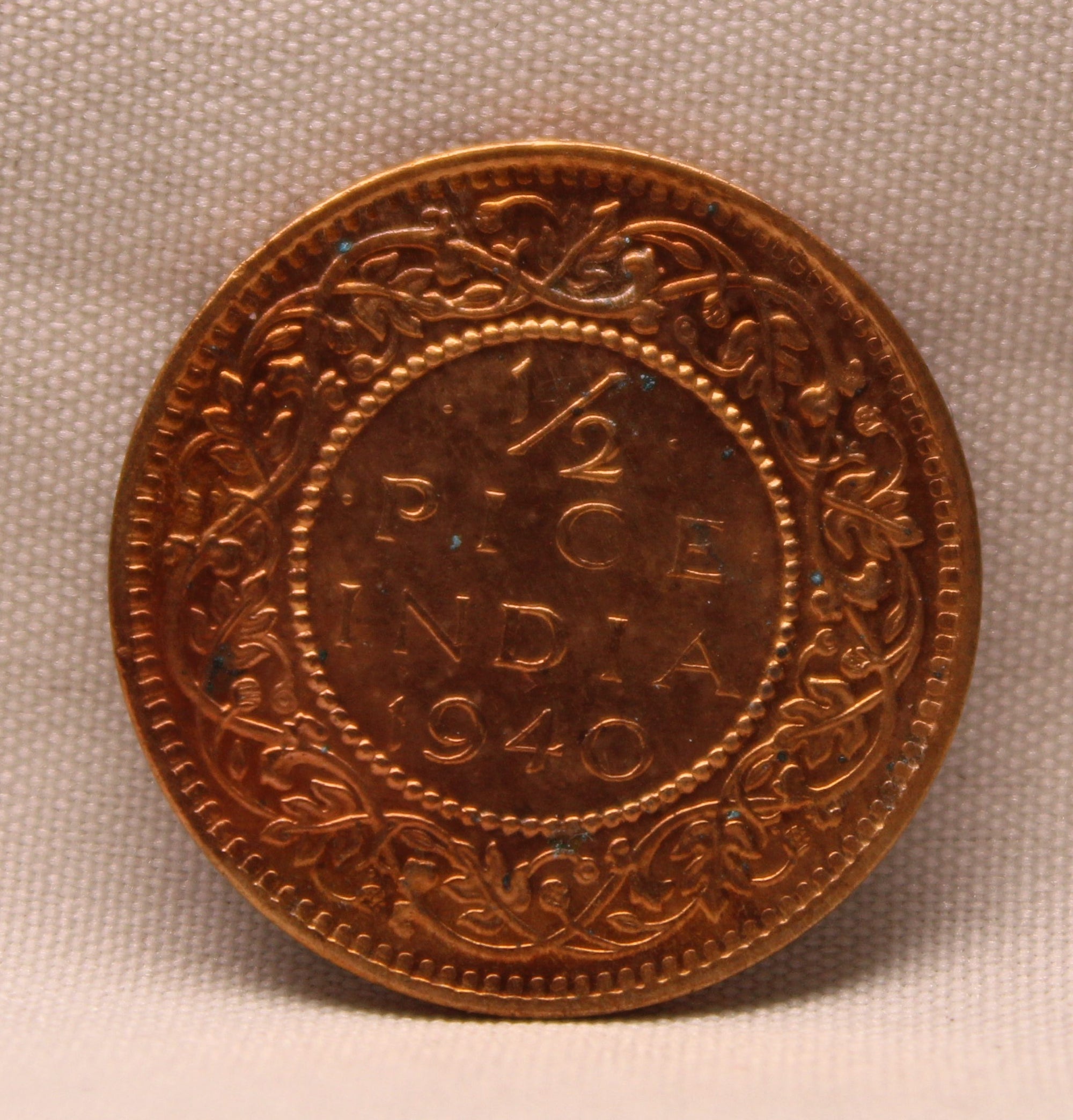 1\2 Pice 1940 George VI Bronze coins