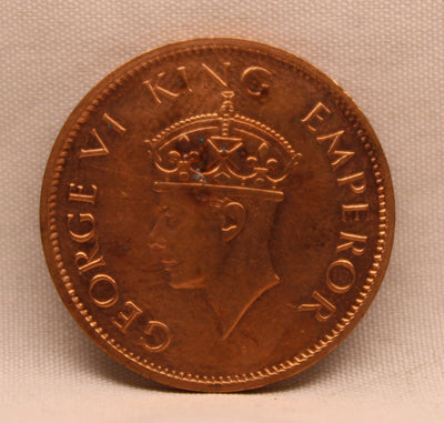 Quarter Anna 1942 George VI Copper coins