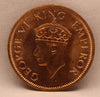 Quarter Anna 1942 George VI Copper coins