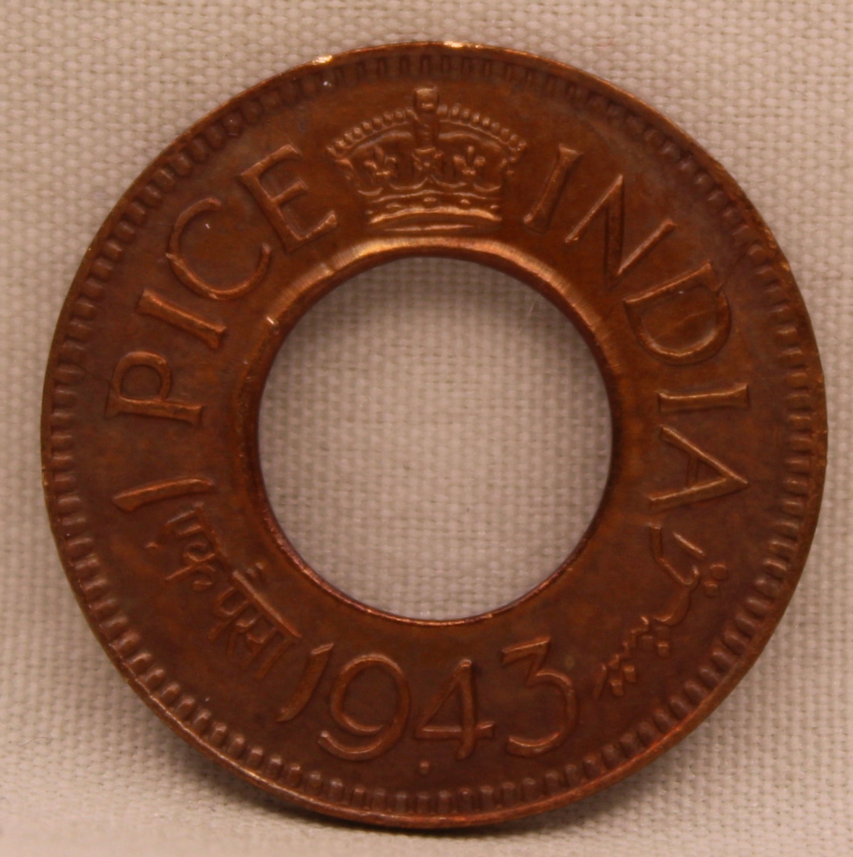 1 Pice 1943 George VI Copper coins