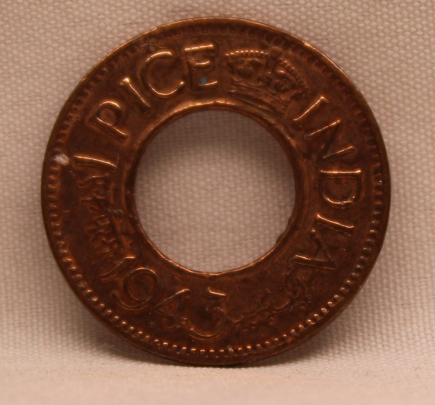 1 Pice 1943 George VI Copper coins