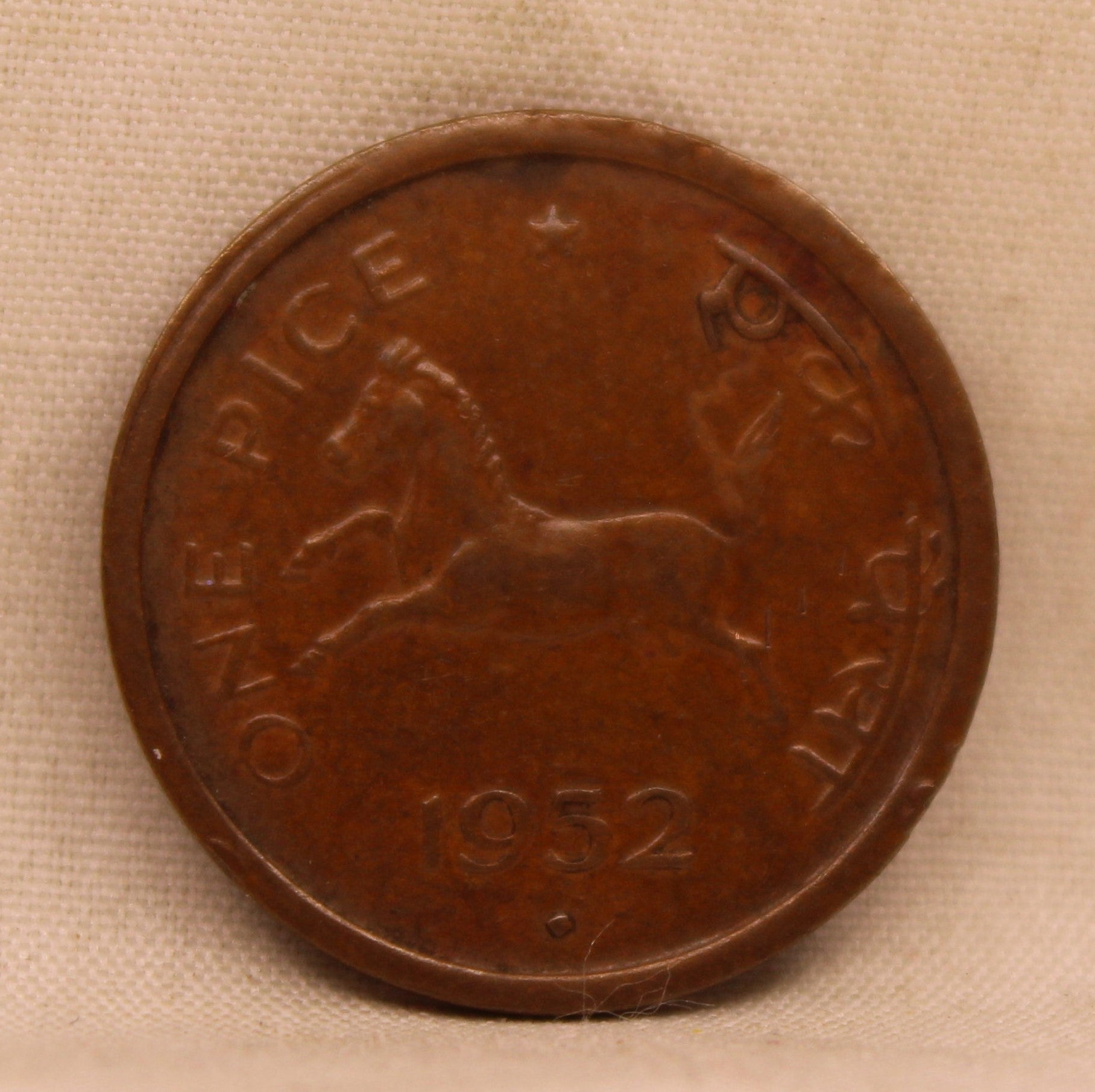 One Pice - Galloping Horse Coin - 1952 - UNC