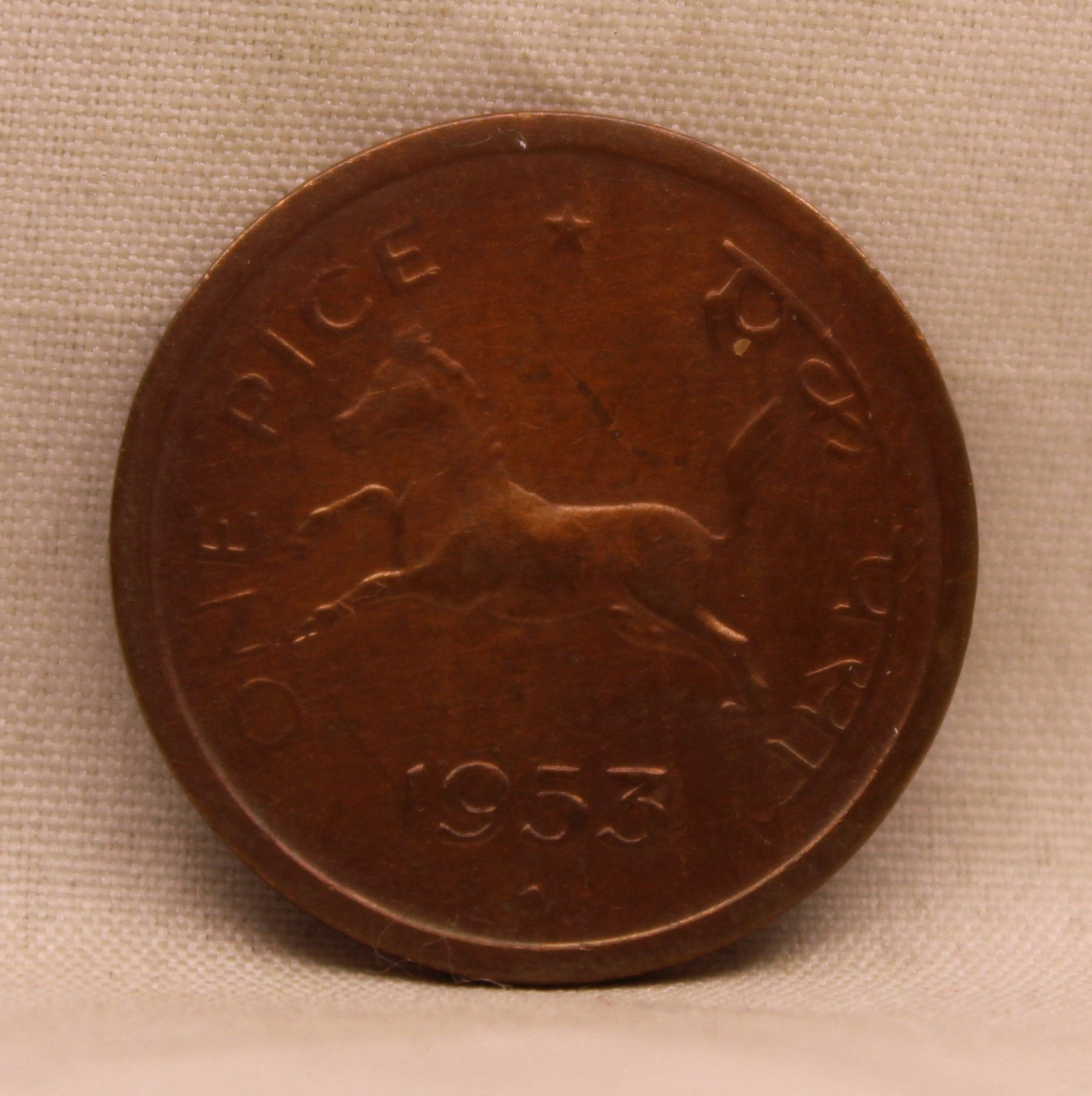 One Pice - Galloping Horse Coin - 1953 - UNC