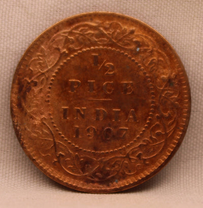 Half Pice 1907 Edward VII Copper Coins