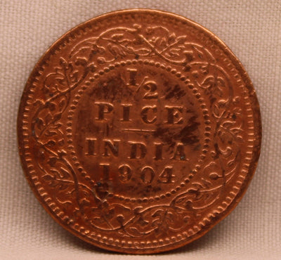 Half Pice 1904 Edward VII Copper Coins