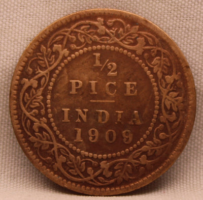 Half Pice 1909 Edward VII Copper Coins