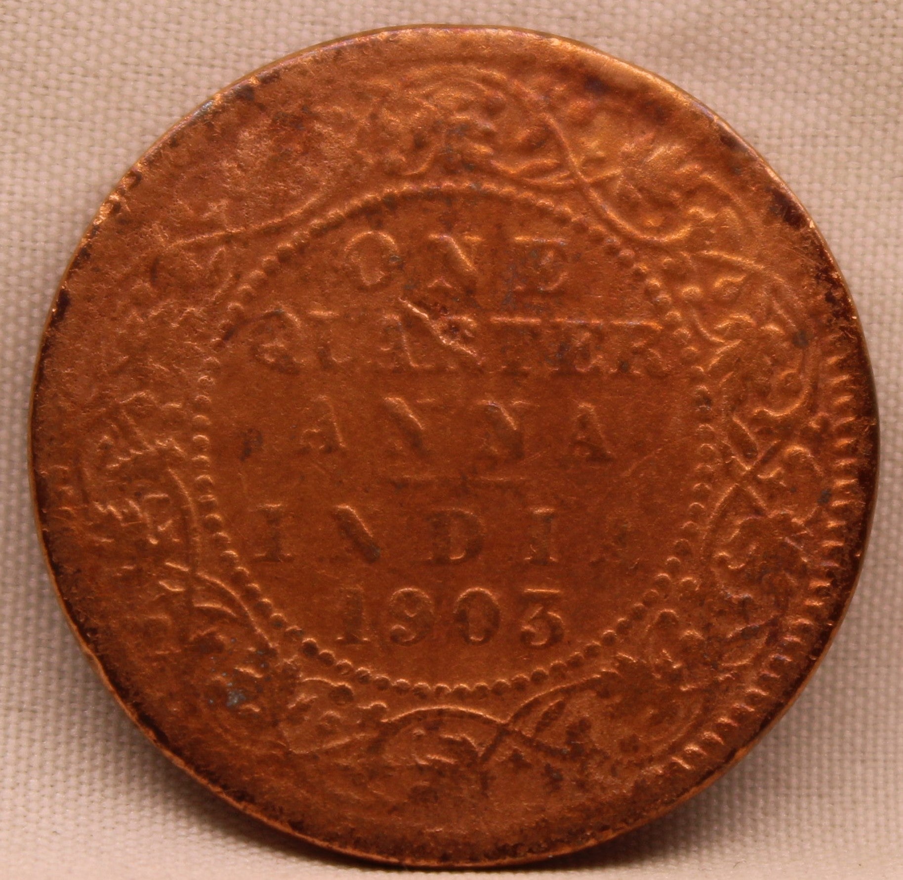 Quarter Anna 1903 Edward VII Copper Coins