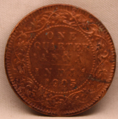 Quarter Anna 1905 Edward VII Copper Coins