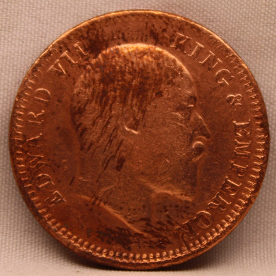 Quarter Anna 1906 Edward VII Copper Coins