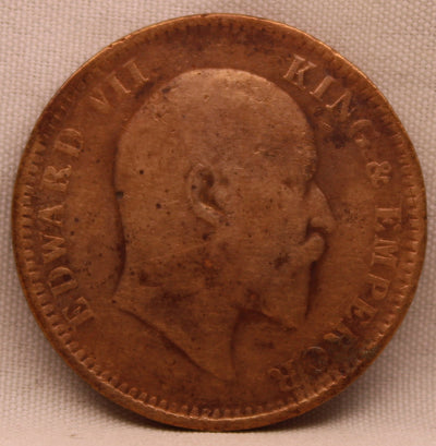 1\4 Anna 1907 Edward VII Bronze Coins