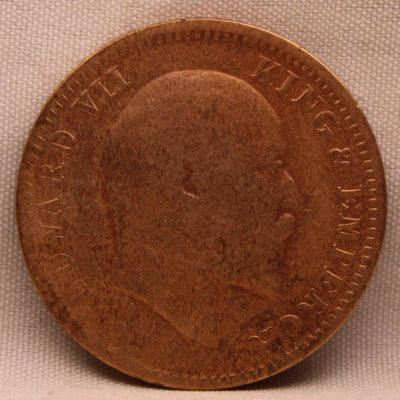 1\4 Anna 1910 Edward VII Bronze Coins