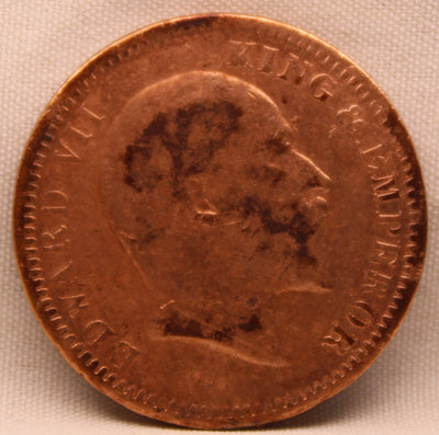 1\4 Anna 1903 Edward VII Bronze Coins