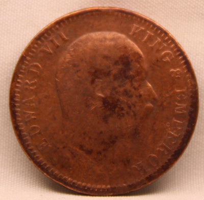 1\4 Anna 1904 Edward VII Bronze Coins