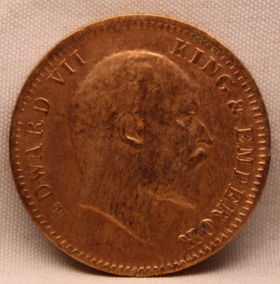 Quarter Anna 1910 Edward VII Copper Coins