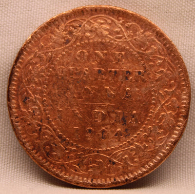 Quarter Anna 1904 Edward VII Copper Coins