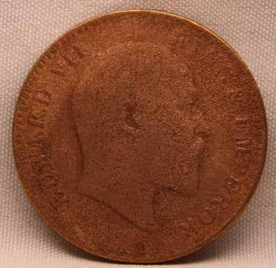 1\4 Anna 1910 Edward VII Bronze Coins