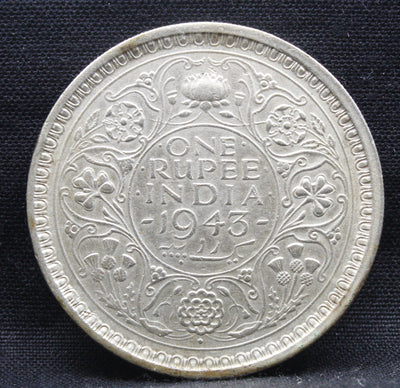 One Rupee 1943 George VI Silver coins