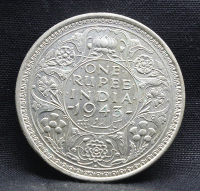 One Rupee 1943 George VI Silver coins