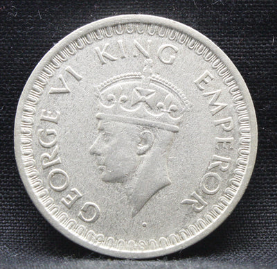 Half Rupee 1943 George VI Silver coins