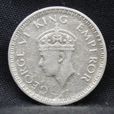 Quarter Rupee 1943 George VI Silver coins