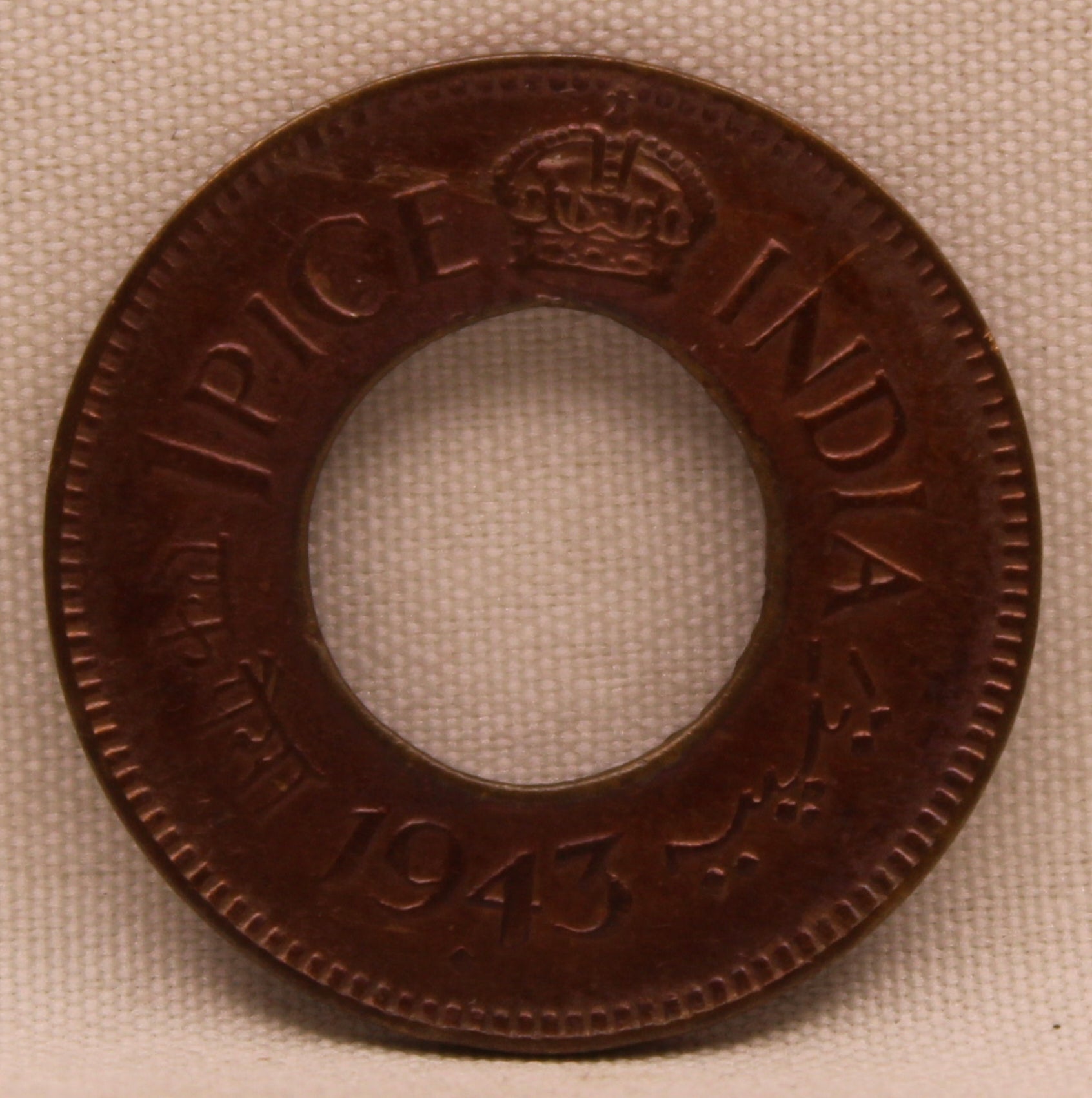 1 Pice 1943 George VI Copper coins