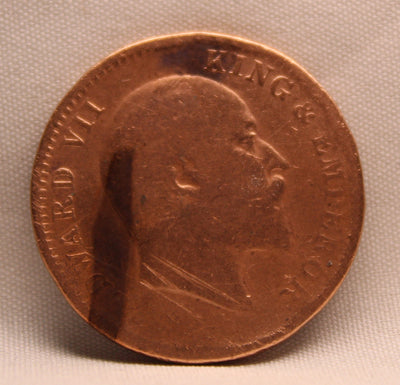 Quarter Anna 1906 Edward VII Copper coins