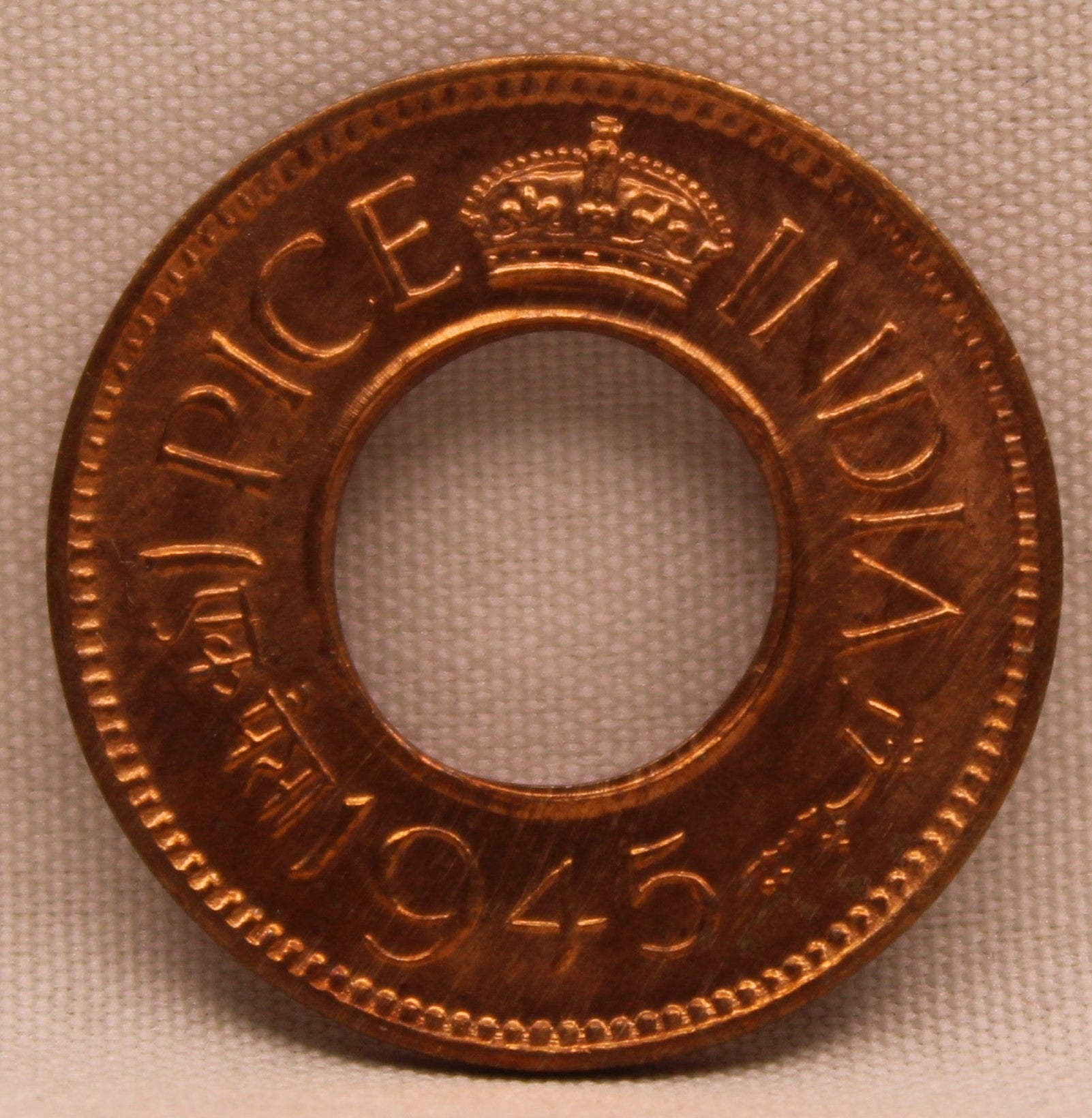 1 Pice 1945 George VI Copper coins