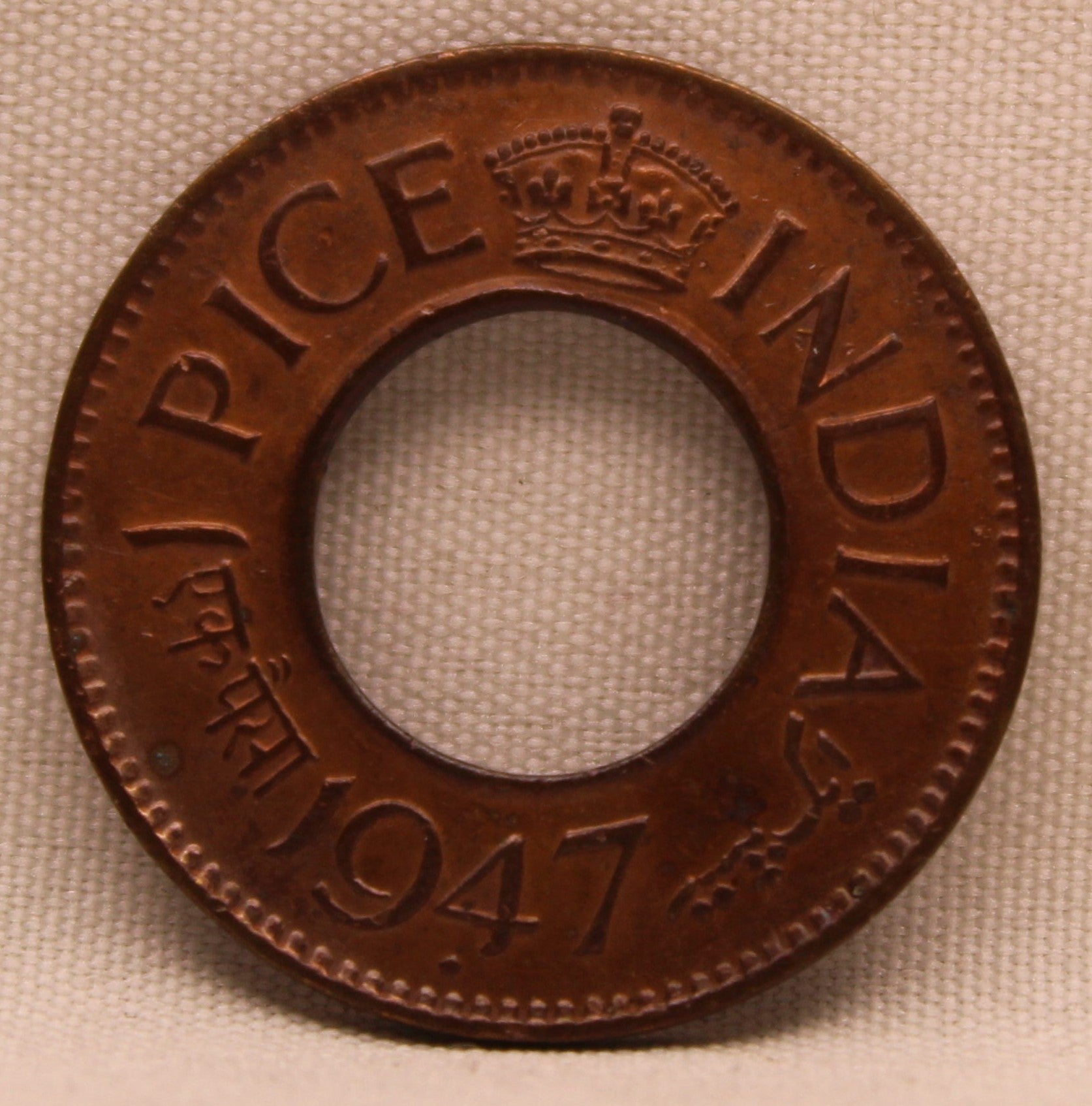 1 Pice 1947 George VI Copper coins