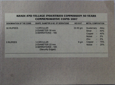 Khadi And Village Industries Commission 50 Years - 2007 - Mumbai