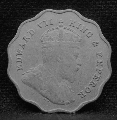 1 Anna Coin of King Edward VII of Bombay Mint of 1909 Copper-Nickle