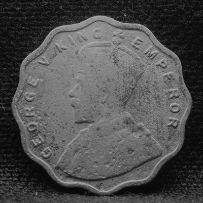 1 Anna Coin of King George V 1924 of Bombay Mint Copper-Nickel