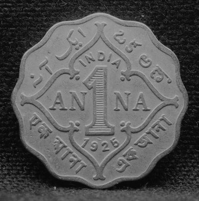 1 Anna Coin of King George V 1925 of Bombay Mint Copper-Nickel