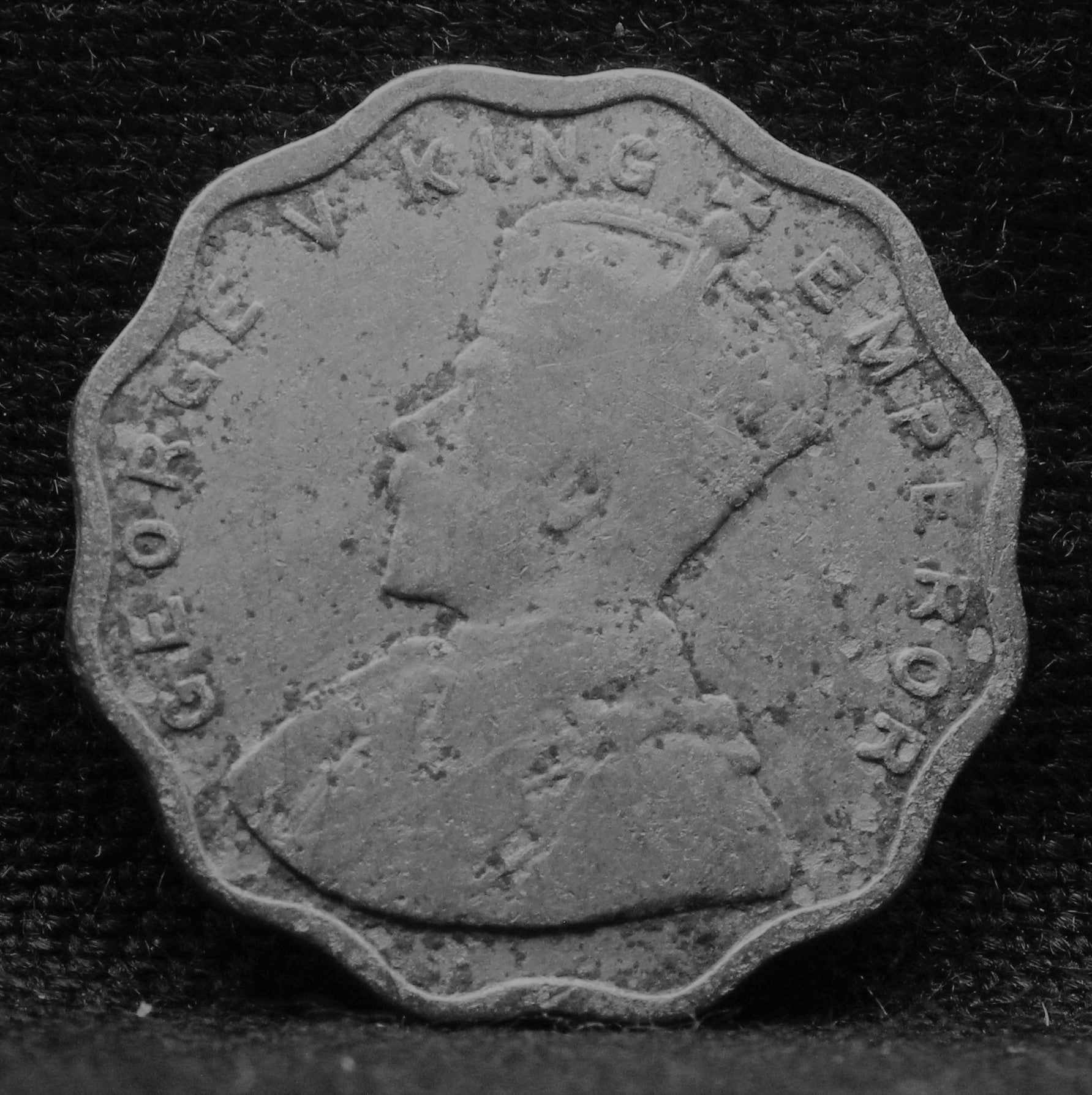 1 Anna Coin of King George V 1936 of Bombay Mint Copper-Nickel