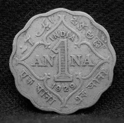 1 Anna 1929 George V Copper-Nickel coins