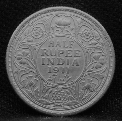 Half RUPEE 1911 George V Silver coins