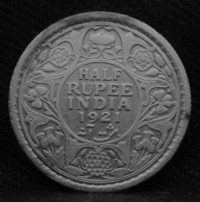 Half RUPEE 1921 George V Silver coins